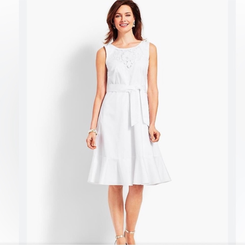 COPY - Beautiful NWTs white A line Talbots Dress. 👗